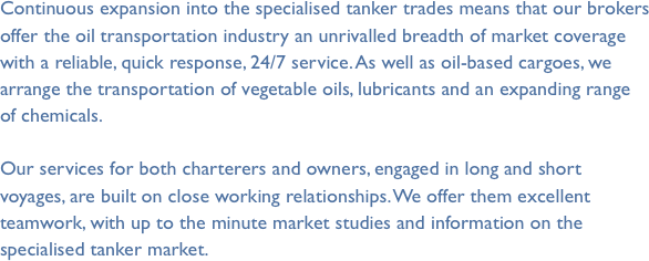 Continuous expansion into the specialised